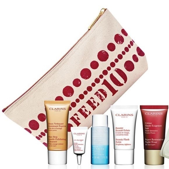 𝅺FEED 10 for Clarins Canvas Cosmetic Bag - Picture 1 of 14